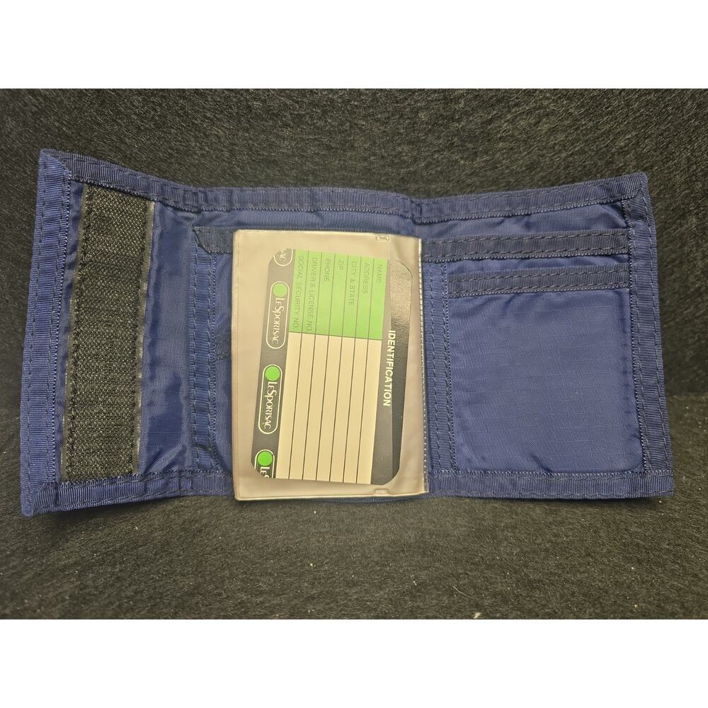 LeSportSac Navy Blue Tri-Fold Wallet Credit Card Folding Solid - Picture 4 of 6